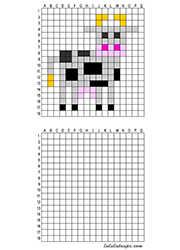 Reproduire sur quadrillage, une vache