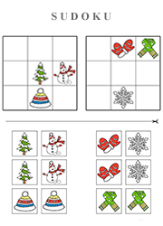 Grille de sudoku pour enfants de maternelle