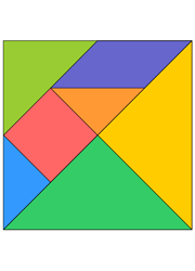 Tangram à imprimer en couleur et à découper