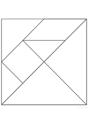 Tangram à imprimer en noir et blanc puis à découper