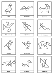 Contours d'animaux pour tangram à imprimer gratuitement