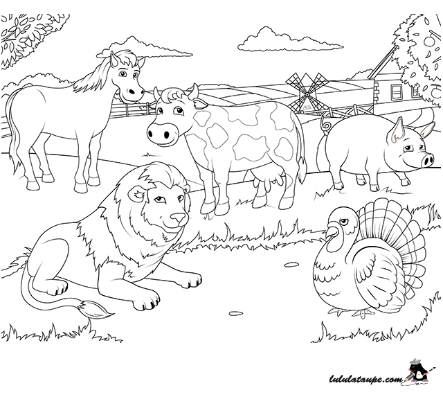 Jeu d'observation à imprimer, les animaux de la ferme