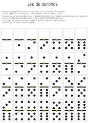 Jeu de dominos à imprimer gratuitement