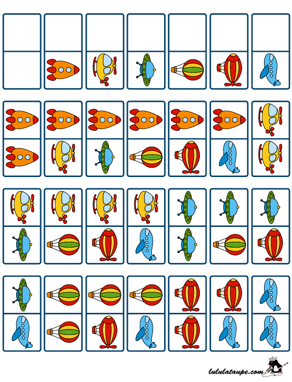 Jeu de dominos à imprimer