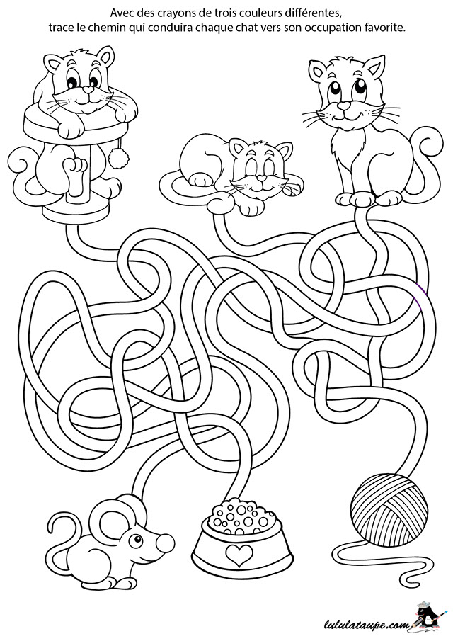 Jeu de labyrinthe à imprimer