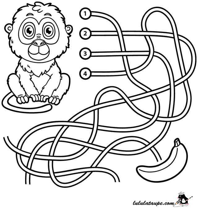 Labyrinthe gratuit à imprimer, facile