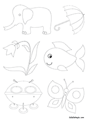 Graphisme, dessins en pointillés