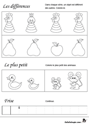 Fiche ludo-éducative, initiation aux mathématiques