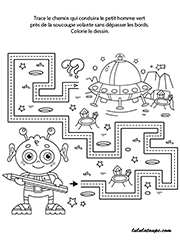 La soucoupe volante, graphisme pour enfants de maternelle