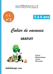 Cahier de vacances à imprimer, maternelle, Grande Section n° 2