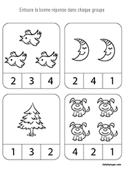 Numération, apprendre les chiffres de 1 à 4