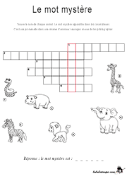 Jeu de lettres à imprimer, le mot mystère
