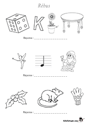 Jeu de lettres : rébus gratuit pour enfants à imprimer 