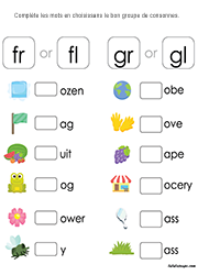 Compléter les mots anglais