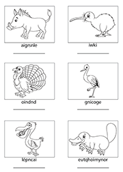 Jeu de lettres à imprimer, les lettres mélangées
