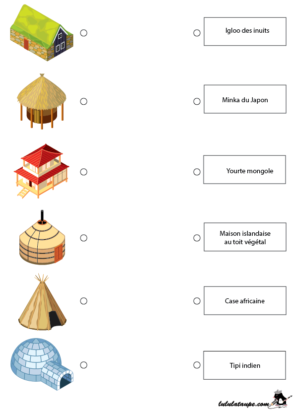 Les habitations traditionnelles du monde