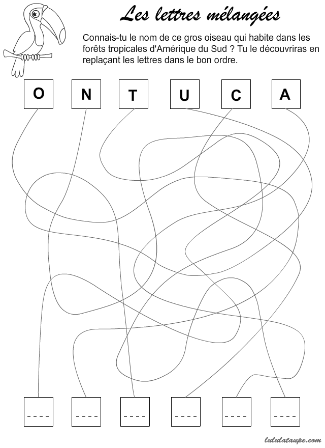 Jeu de lettres gratuit pour enfants de 6 ans et plus