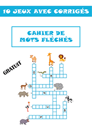 Cahier de mots fléchés à imprimer, CP, CE1, CE2