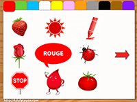Jeu éducatif en ligne, apprendre les couleurs