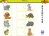 Jeu en ligne, associer des images