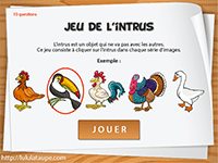 Jeu de l'intrus en ligne