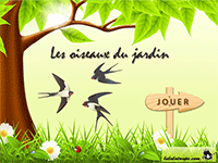 Imagier gratuit en ligne, les oiseaux du jardin