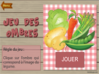 Jeu des ombres, les légumes
