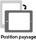 Tablette, mode paysage