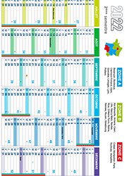 Calendrier 2022, 2ème semestre, sans fêtes à souhaiter