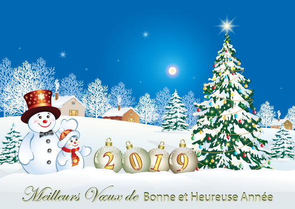 Carte de Bonne Année à imprimer gratuitement