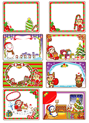 Étiquettes de Noël à imprimer gratuitement