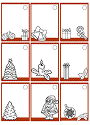 Étiquettes de Noël à imprimer gratuitement