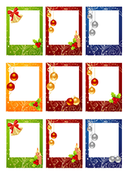 Étiquettes de Noël à imprimer gratuitement