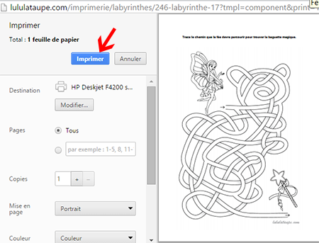 Comment imprimer sur lululataupe.com