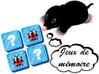 Jeux de mémoire en ligne ; enfants de 4 à 6 ans