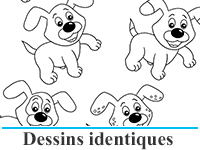 Jeux à imprimer, les dessins identiques Jeux à imprimer, les dessins identiques